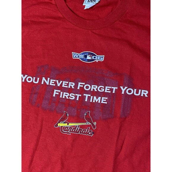 St Louis Cardinals Shirt Red 2006 World Series MLB Men’s Size Medium 20pit2pit - Picture 2 of 5